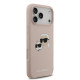 Rožinis dėklas Apple iPhone 17 Pro Max telefonui "Karl Lagerfeld Liquid Silicone Double Heads MagSafe Case"