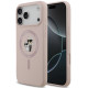 Rožinis dėklas Apple iPhone 17 Pro Max telefonui "Karl Lagerfeld Liquid Silicone Karl and Choupette MagSafe Case"