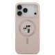 Rožinis dėklas Apple iPhone 17 Pro Max telefonui "Karl Lagerfeld Liquid Silicone Karl and Choupette MagSafe Case"