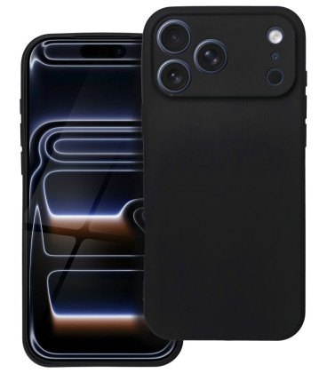 Juodas dėklas Apple iPhone 17 Pro Max telefonui "Soft Case"