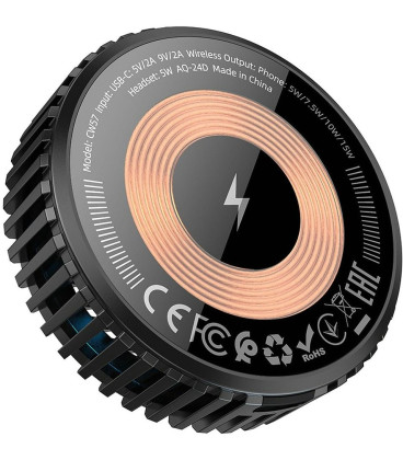 Juodas belaidis 15W pakrovėjas "Hoco MagSafe CW57"