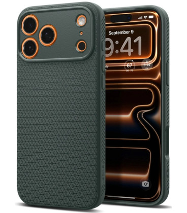 Žalias dėklas Apple iPhone 17 Pro Max telefonui "Spigen Liquid Air"