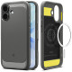 Pilkas dėklas Apple iPhone 17 telefonui "Spigen Rugged Armor Mag Magsafe"