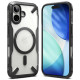 Juodas / skaidrus dėklas Apple iPhone 17 telefonui "Ringke Fusion X Magnetic Magsafe"