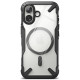 Juodas / skaidrus dėklas Apple iPhone 17 telefonui "Ringke Fusion X Magnetic Magsafe"