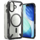 Juodas / skaidrus dėklas Apple iPhone 17 telefonui "Ringke Fusion X Magnetic Magsafe"