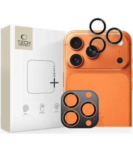 Juoda kameros apsauga Apple iPhone 14 Pro / Max / 15 Pro / Max / 16 Pro / Max / 17 Pro / Max telefonui "Tech-Protect CamRing Fit