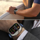 Juoda / oranžinė apyrankė Apple Watch 8 / 9 / 10 / 11 / SE / ULTRA (44 / 45 / 46 / 49 MM) "Tech-Protect Iconband Line"