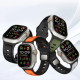 Juoda / oranžinė apyrankė Apple Watch 8 / 9 / 10 / 11 / SE / ULTRA (44 / 45 / 46 / 49 MM) "Tech-Protect Iconband Line"