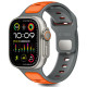 Pilka / oranžinė apyrankė Apple Watch 8 / 9 / 10 / 11 / SE / ULTRA (44 / 45 / 46 / 49 MM) "Tech-Protect Iconband Line"