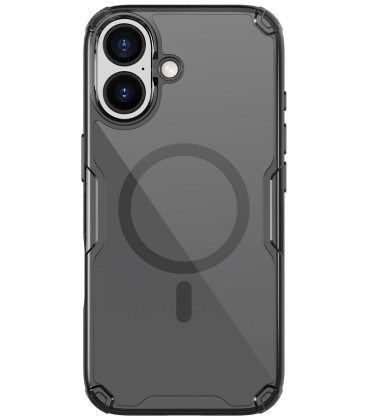 Juodas / skaidrus dėklas Apple iPhone 17 telefonui "Nillkin Nature TPU PRO Magnetic Cover"