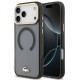 Juodas dėklas Apple iPhone 17 Pro Max telefonui "Lacoste PC/TPU Frosted Finish Gold Logo MagSafe Case"