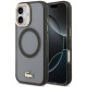 Juodas dėklas Apple iPhone 17 telefonui "Lacoste PC/TPU Frosted Finish Gold Logo MagSafe Case"