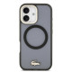 Juodas dėklas Apple iPhone 17 telefonui "Lacoste PC/TPU Frosted Finish Gold Logo MagSafe Case"