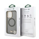 Juodas dėklas Apple iPhone 17 telefonui "Lacoste PC/TPU Frosted Finish Gold Logo MagSafe Case"
