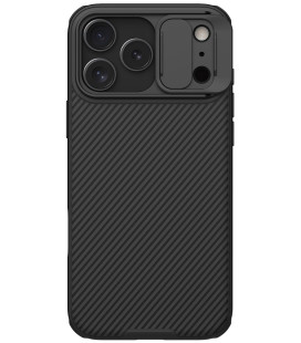 Juodas dėklas Apple iPhone 17 Pro Max / 18 Pro Max telefonui "Nillkin CamShield PRO Magnetic Hard Case"