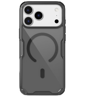 Juodas / skaidrus dėklas Apple iPhone 17 Pro Max telefonui "Nillkin Nature TPU PRO Magnetic Cover"