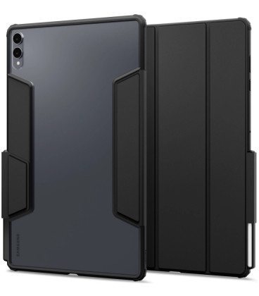 Juodas atverčiamas dėklas Samsung Galaxy Tab S11 Ultra / S12 Ultra 14.6 planšetei "Spigen Ultra Hybrid PRO"