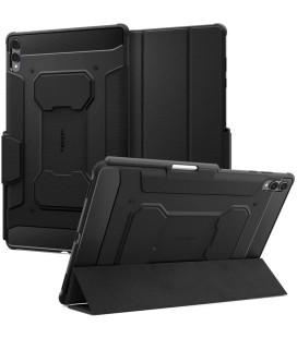 Juodas atverčiamas dėklas Samsung Galaxy Tab S11 Ultra 14.6 planšetei "Spigen Rugged Armor PRO"