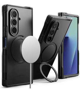 Juodas dėklas Samsung Galaxy Z Fold 7 telefonui "Ringke Alles Magnetic Magsafe"