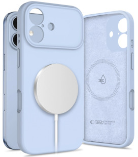 Mėlynas dėklas Apple iPhone 17 telefonui "Tech-Protect Silicone Magsafe"