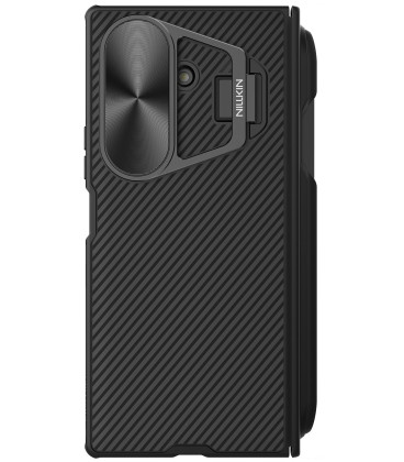 Juodas dėklas Samsung Galaxy Z Fold 7 telefonui "Nillkin CamShield Prop Magnetic Pen Slot Case"