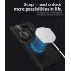 Juodas dėklas Samsung Galaxy Z Fold 7 telefonui "Nillkin CamShield Prop Magnetic Pen Slot Case"