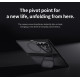 Juodas / skaidrus dėklas Samsung Galaxy Z Fold 7 telefonui "Nillkin CamShield Prop Magnetic Pen Slot Case"