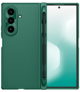 Žalias dėklas Samsung Galaxy Z Fold 7 telefonui "Nillkin Super Frosted FOLD Magnetic Pen Slot Back Cover"