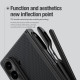 Žalias dėklas Samsung Galaxy Z Fold 7 telefonui "Nillkin Super Frosted FOLD Magnetic Pen Slot Back Cover"