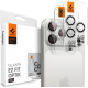 Sidabrinė kameros apsauga Apple iPhone 16 Pro / Max / 17 Pro / Max kamerai "Spigen Optik Pro EZ Fit Camera Protector 2-Pack"