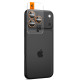 Oranžinė kameros apsauga Apple iPhone 16 Pro / Max / 17 Pro / Max kamerai "Spigen Optik Pro EZ Fit Camera Protector 2-Pack"