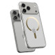 Skaidrus (Gold) dėklas Apple iPhone 17 Pro Max telefonui "Spigen Ultra Hybrid MAG Magsafe"