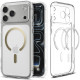 Skaidrus (Gold) dėklas Apple iPhone 17 Pro Max telefonui "Spigen Ultra Hybrid MAG Magsafe"
