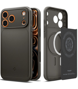 Pilkas (Gunmetal) dėklas Apple iPhone 17 Pro Max telefonui "Spigen Thin Fit MAG Magsafe"