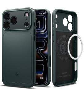 Žalias dėklas Apple iPhone 17 Pro telefonui "Spigen Thin Fit MAG Magsafe"