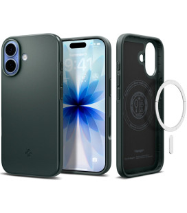 Žalias dėklas Apple iPhone 17 telefonui "Spigen Thin Fit MAG Magsafe"