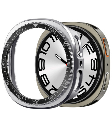 Juodas rėmelis Samsung Galaxy Watch 8 (44 mm) laikrodžiui "Spigen Bezel Tune Pro Diver"