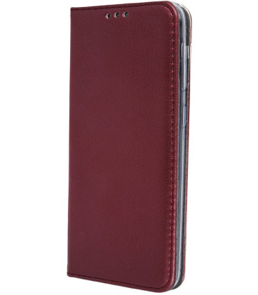Tamsiai raudonas atverčiamas dėklas Samsung Galaxy S25 FE telefonui "Smart Magnetic"