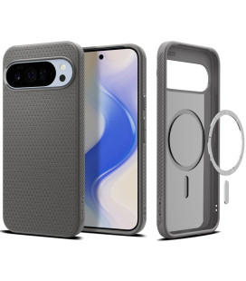Pilkas dėklas Google Pixel 10 Pro XL telefonui "Spigen Liquid Air MAG Magsafe"