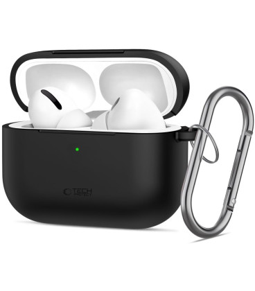 Juodas dėklas Apple Airpods Pro 3 ausinėms "Tech-Protect Silicone Hook"