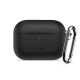 Juodas dėklas Apple Airpods Pro 3 ausinėms "Tech-Protect Silicone Hook"