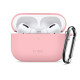 Rožinis dėklas Apple Airpods Pro 3 ausinėms "Tech-Protect Silicone Hook"