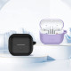 Levandos spalvos dėklas Samsung Galaxy Buds 3 / 3 FE / 3 Pro ausinėms "Tech-Protect Silicone Hook"