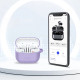 Levandos spalvos dėklas Samsung Galaxy Buds 3 / 3 FE / 3 Pro ausinėms "Tech-Protect Silicone Hook"