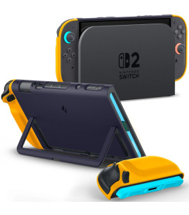 Mėlynas / geltonas dėklas Nintendo Switch 2 žaidimų kompiuteriui "Spigen Nano Pop"