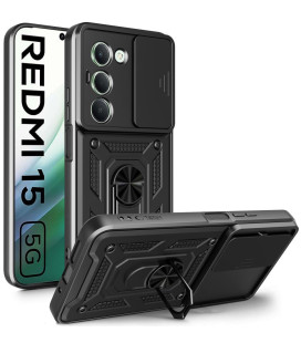 Juodas dėklas Xiaomi Redmi 15 4G / 5G telefonui "Tech-Protect Camshield Pro"