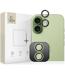 Žalia kameros apsauga Apple iPhone 16 / 16 Plus / 17 telefonui "Tech-Protect CamRing Fit+"