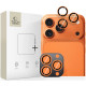 Oranžinė kameros apsauga Apple iPhone 14 Pro / Max / 15 Pro / Max / 16 Pro / Max / 17 Pro / Max "Tech-Protect CamRing Fit"