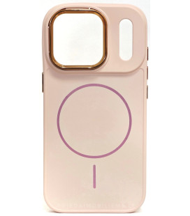 Rožinis dėklas Apple iPhone 17 Pro telefonui "Frame Mag Cover"